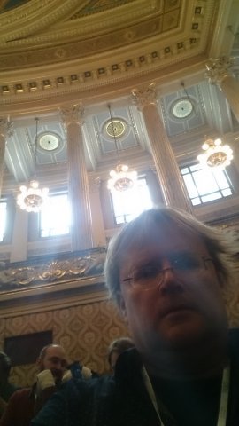 Inside the Rudolfinum. ML Conference 2019, Prague. Simon Laub February 2019.