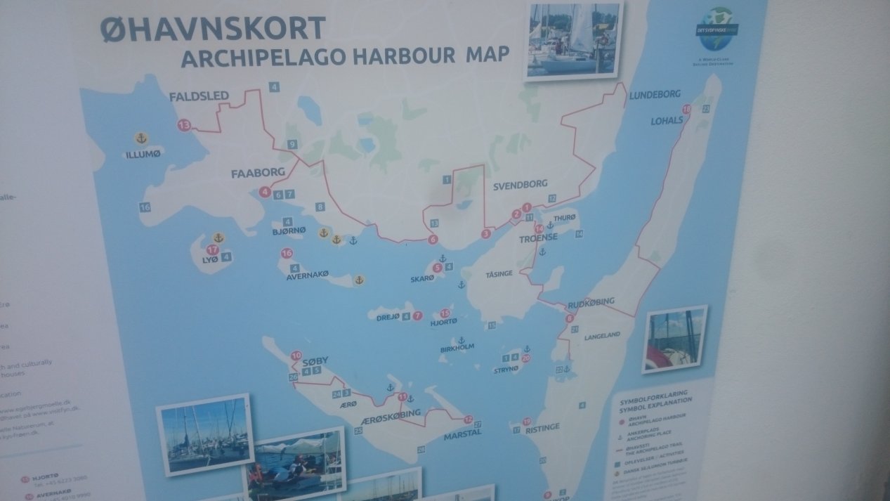Map, southern part of Fyn. Autumn, October 2020.