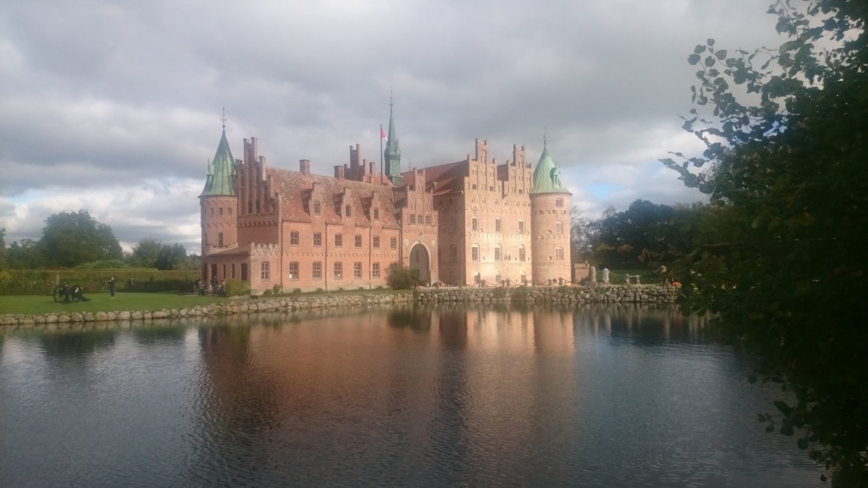 Egeskov Slot. Fyn. Autumn, October 2020.