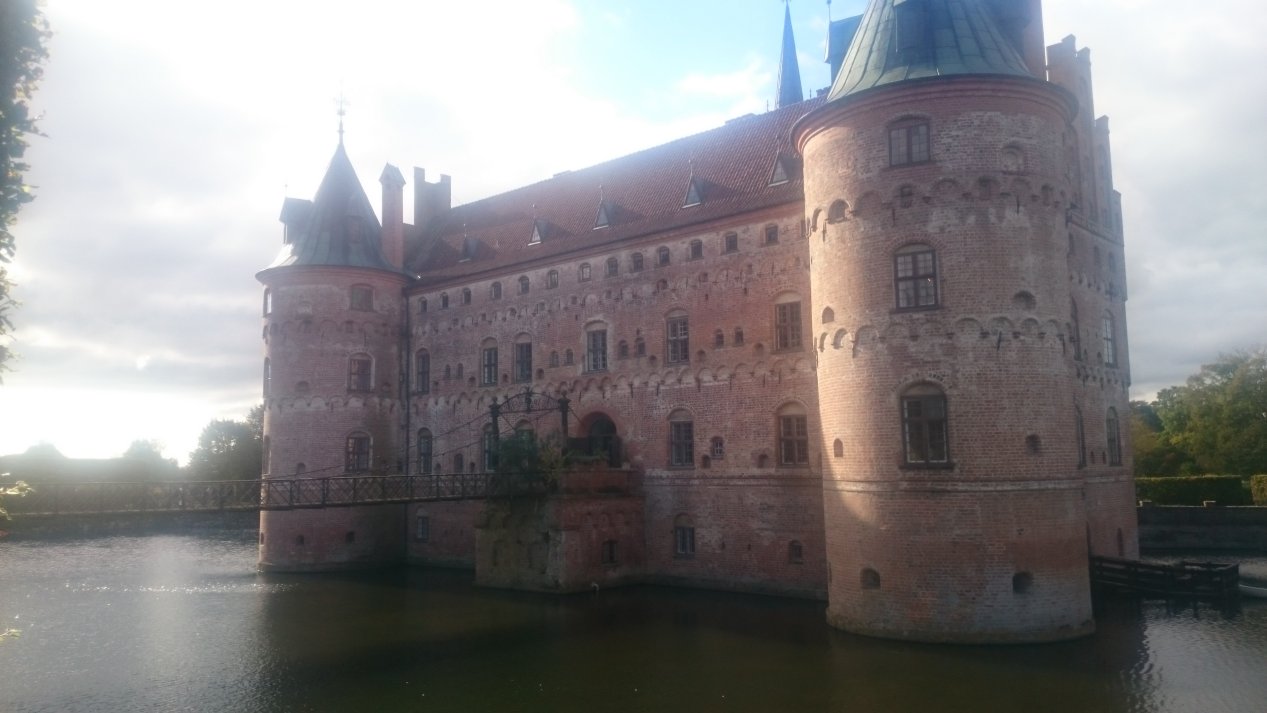 Egeskov Slot. Fyn. Autumn, October 2020.