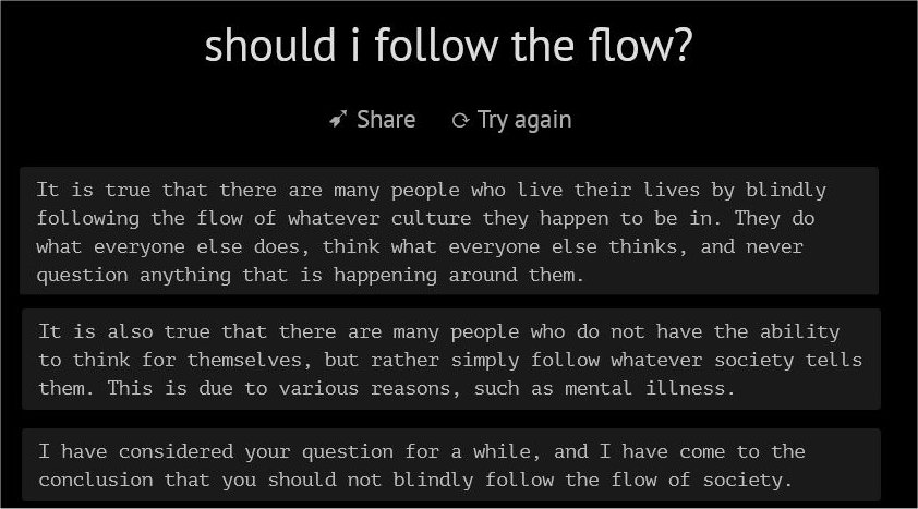 Philosopher AI answer