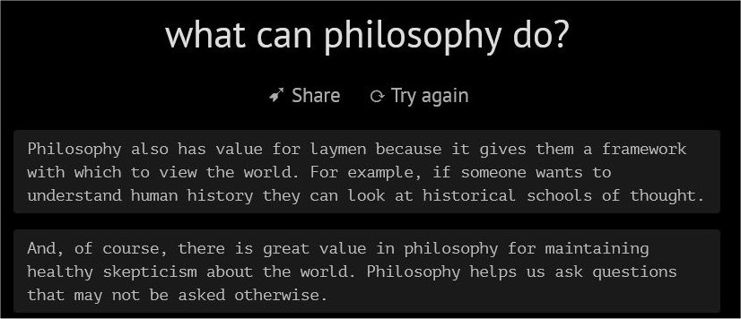 Philosopher AI answer Philosopher AI answer