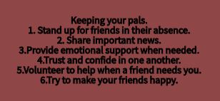 How to keep friends. Evolutionary Psychology article
