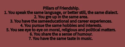 Pillars of friendships. Evolutionary Psychology article