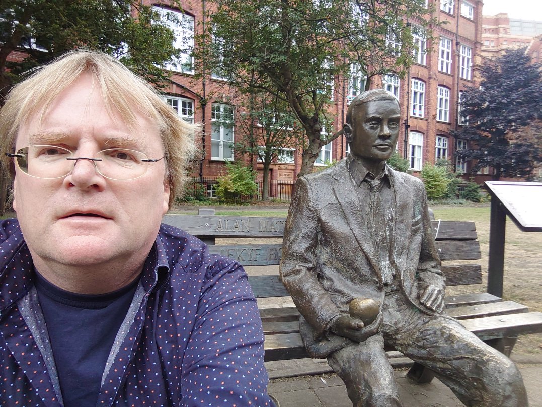 Alan Turing Memorial. Manchester, UK. Simon Laub, Sept. 2022.