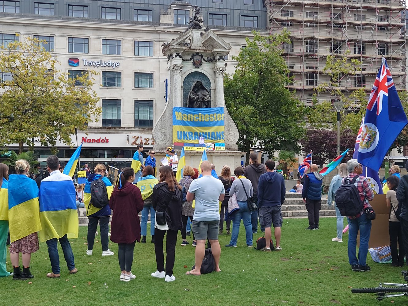 Manchester, Ukraine demonstrations. Manchester, Ukraine demonstrations.