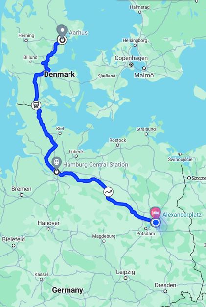 Trip Aarhus - Berlin.