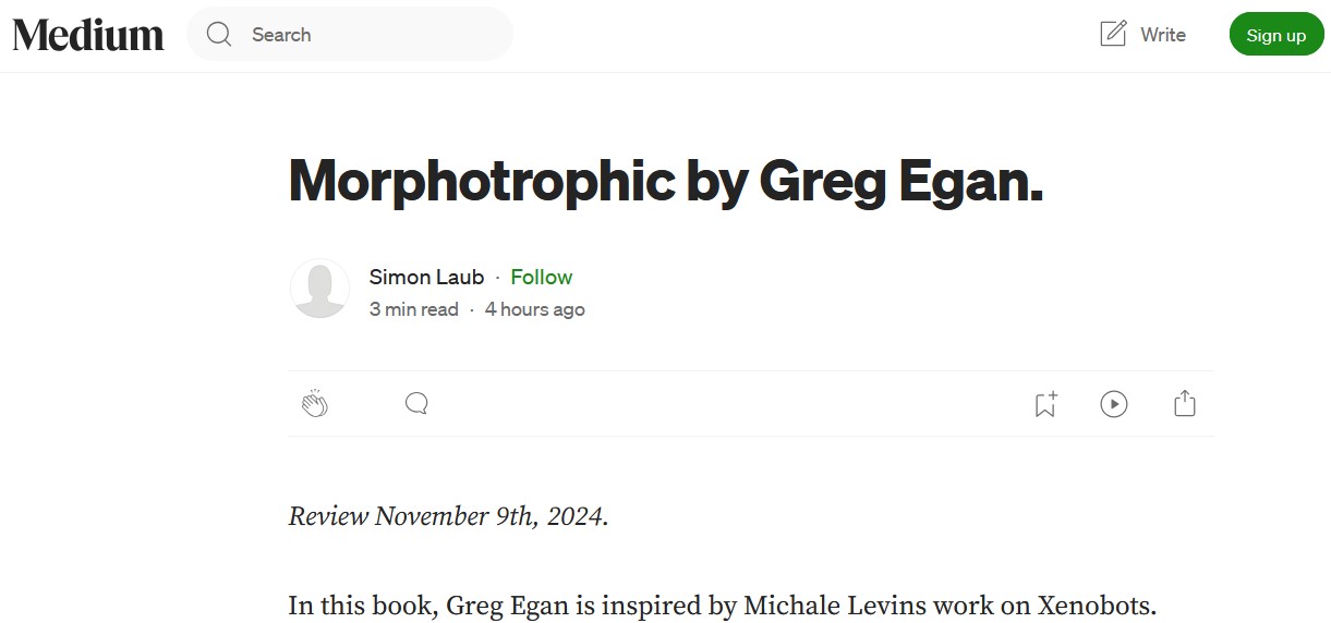 Morphotrophic review on Medium. Morphotrophic review on Medium.