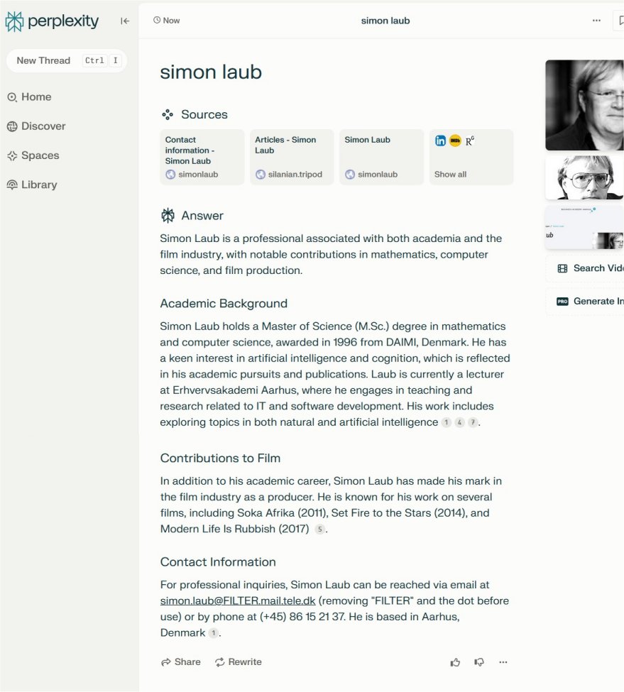 Self prompting on Perplexity. Simon Laub. Self prompting on Perplexity. Simon Laub.
