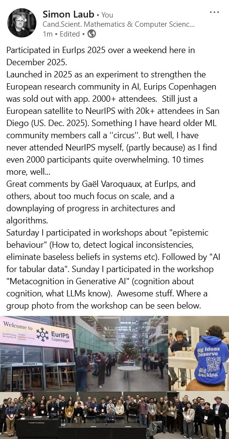 Linkedin post. December, 2025.