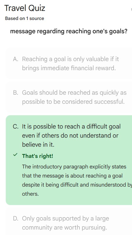 NotebookLM. Quiz, answer. February 2026.