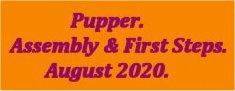 August 2020. Robot Assembly and First Steps.