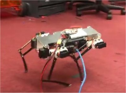 Quadruped Robot With IMU Feedback. Youtube.